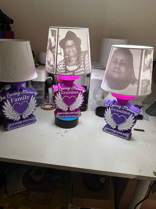 Custom Memorial Lamp – Personalized Tribute Keepsake