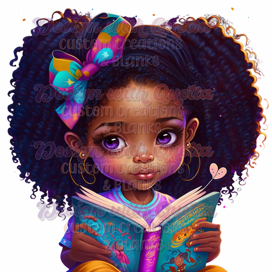 Afro American girl with curl hair